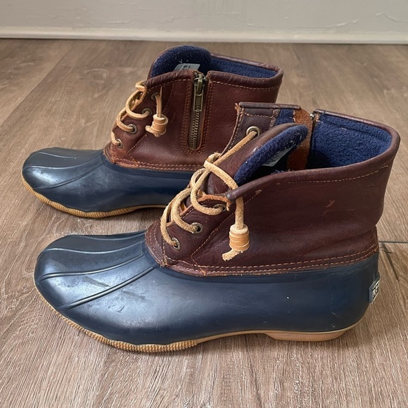 Sperry Top Sider Saltwater Duck Boot ~ waterproof leather ~ women’s size 8.5 - Picture 1 of 14